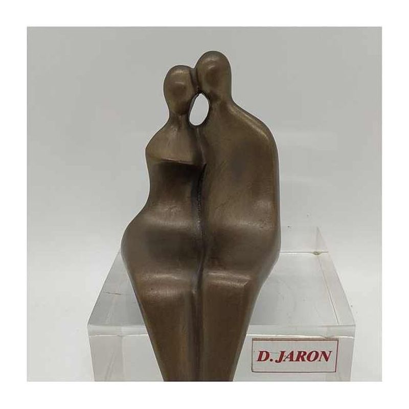 Bronze Sculpture Sitting Couple - Image 3
