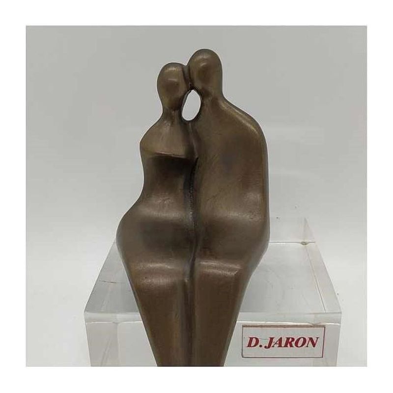 Bronze Sculpture Sitting Couple - Image 2