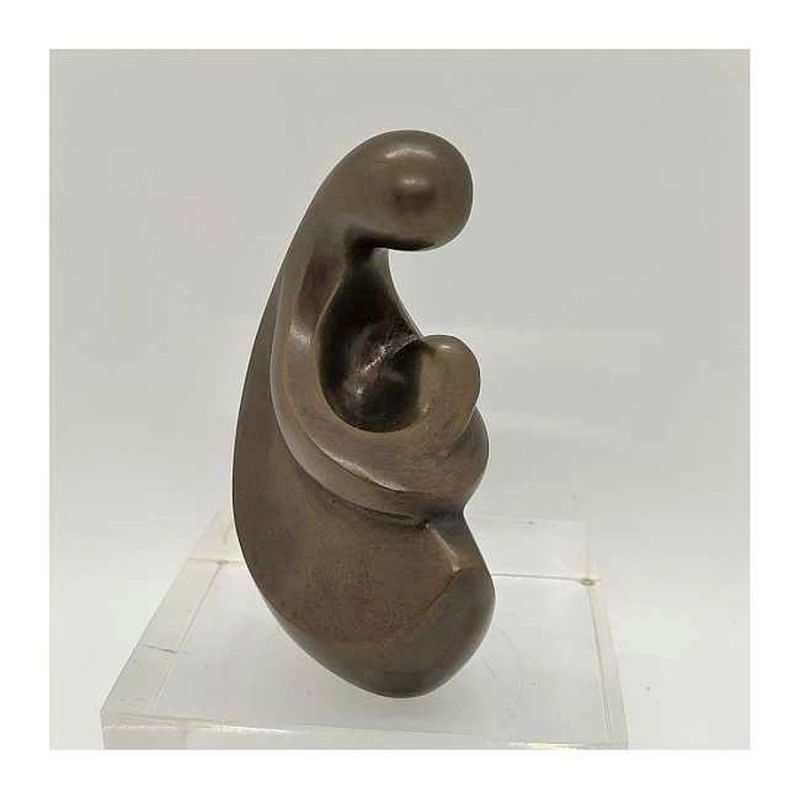 Bronze Sculpture Mother Baby - Image 7