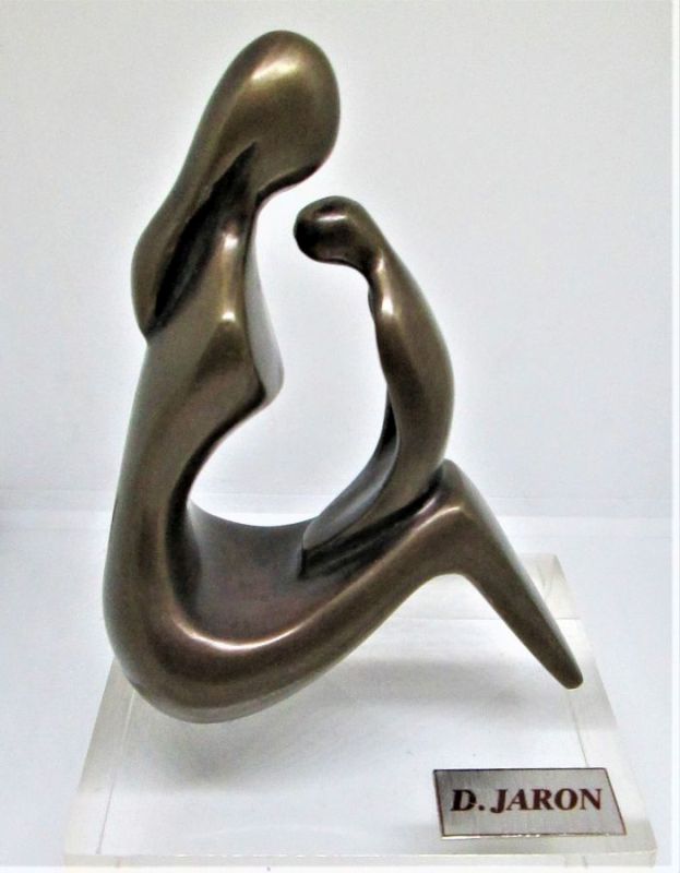 Bronze Sculpture Mother Playing - Image 8