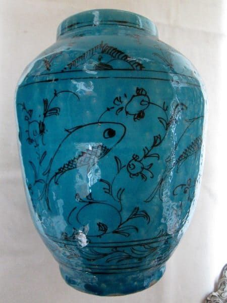 Vintage Ceramic Vase Fishes
