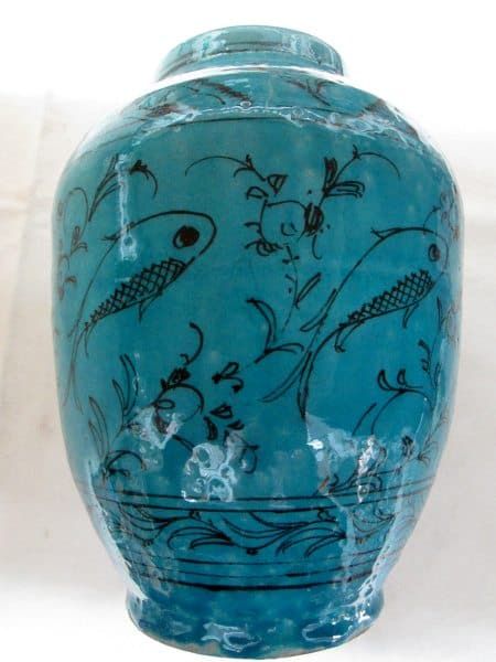 Vintage Ceramic Vase Fishes - Image 2