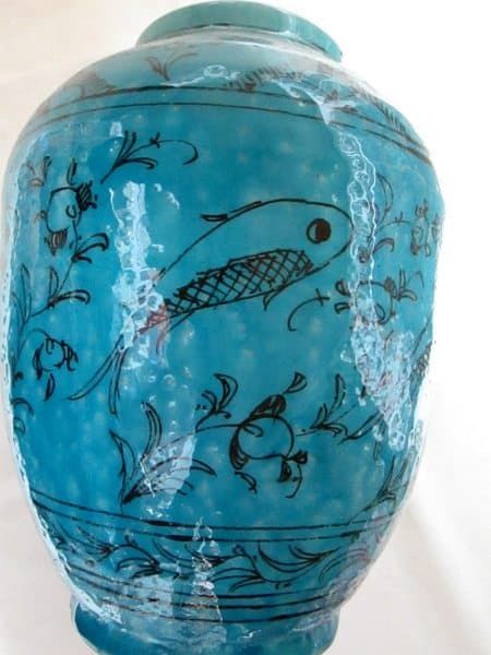 Vintage Ceramic Vase Fishes - Image 3