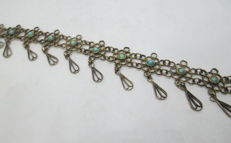 Bracelet vintage silver dangling - Image 2