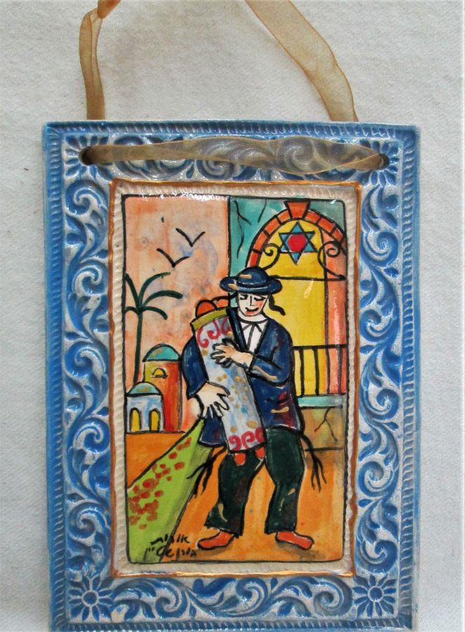 Chasid Holding Torah Scroll - Image 2