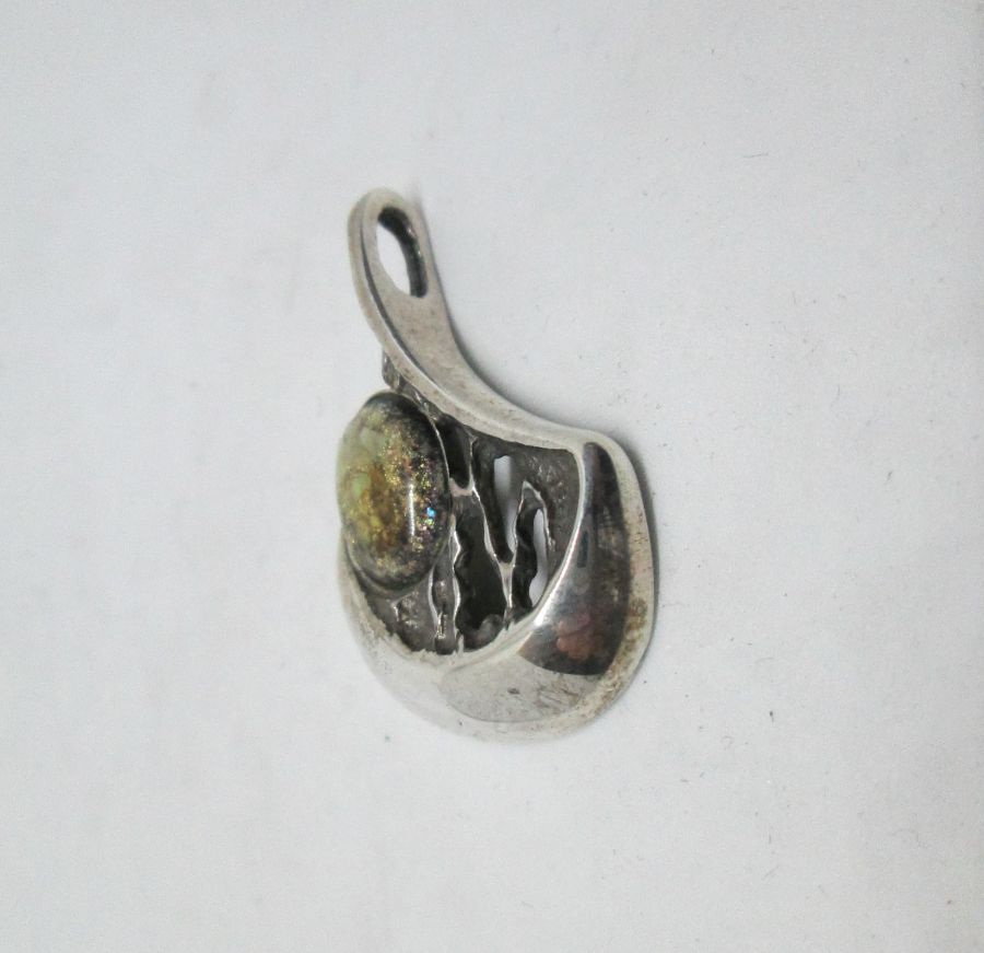 Silver Pendant Roman Glass - Image 2