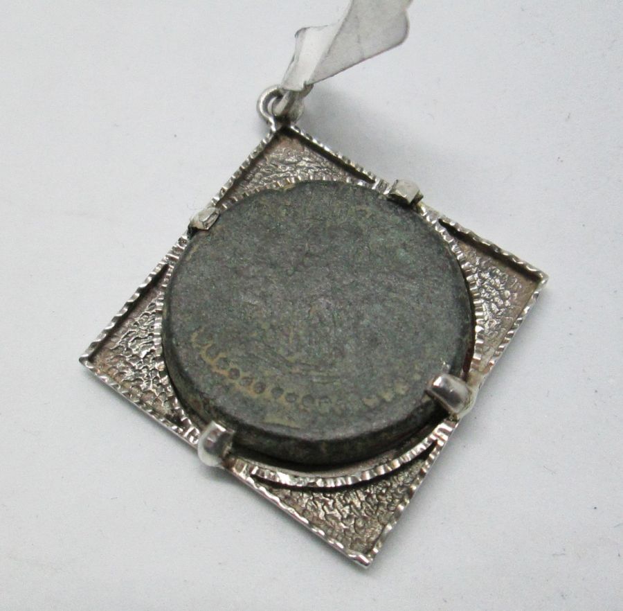 Silver Pendant Square Frame - Image 3