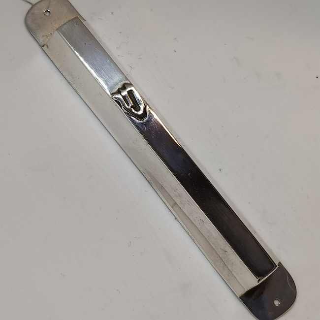 Handmade sterling silver Front Door Mezuzah Smooth contemporary suitable for parchment up to 13.5 cm .Dimension 2.1 cm X 19 cm approximately.