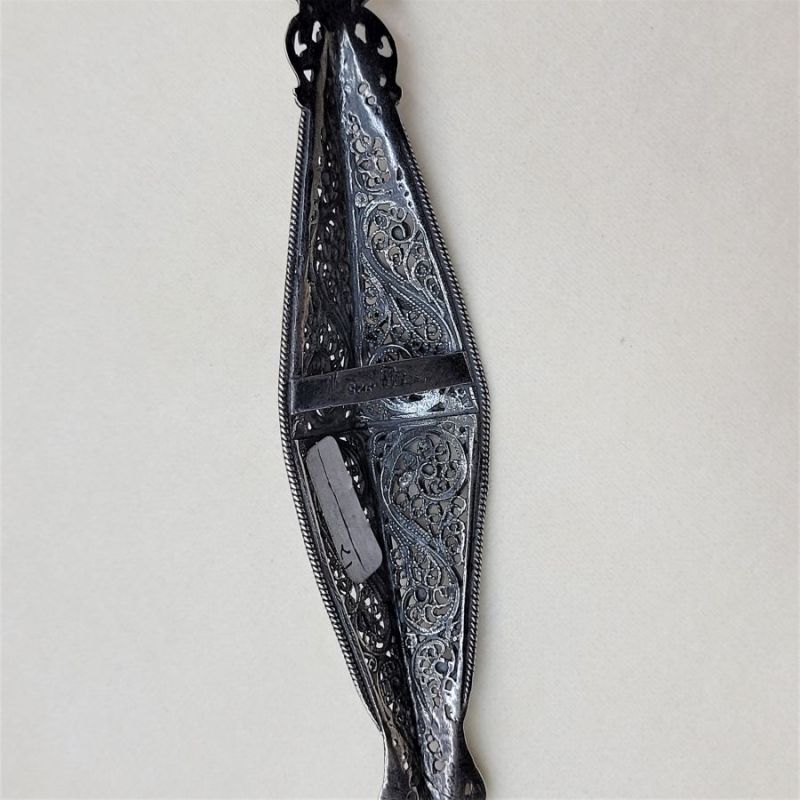 Big Filigree Mezuzah Silver - Image 6