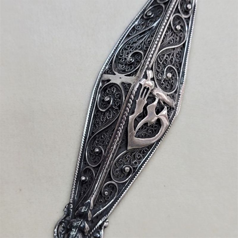 Big Filigree Mezuzah Silver - Image 8