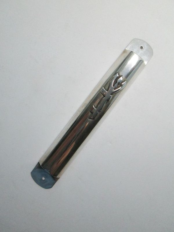 Half Rounded Mezuzah Silver - Image 3