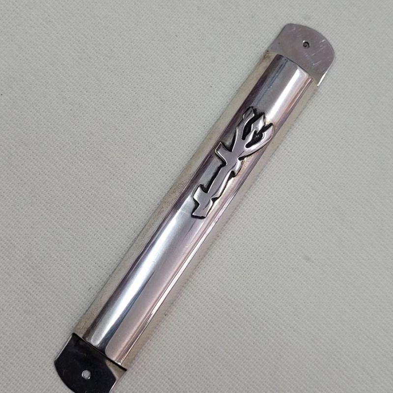 Half Rounded Mezuzah Silver - Image 6