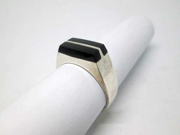 Two Onyx Man Ring