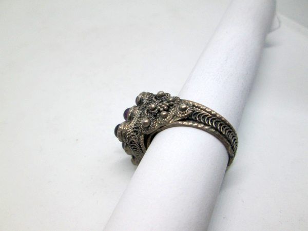 Yemenite Filigree Amethyst Ring - Image 3