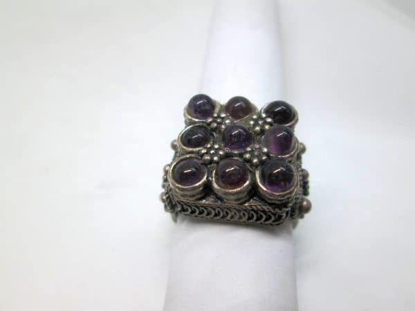 Yemenite Filigree Amethyst Ring - Image 2