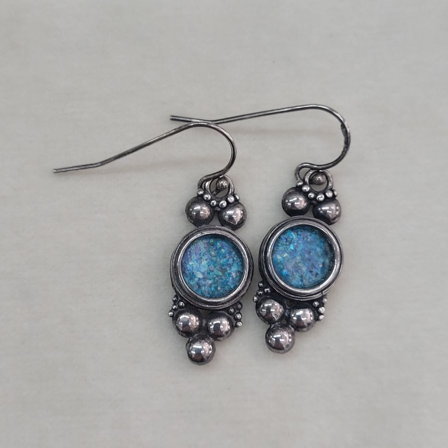 Dangling earrings Roman Glass - Image 3