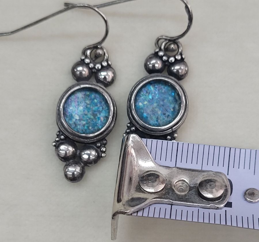 Dangling earrings Roman Glass - Image 5