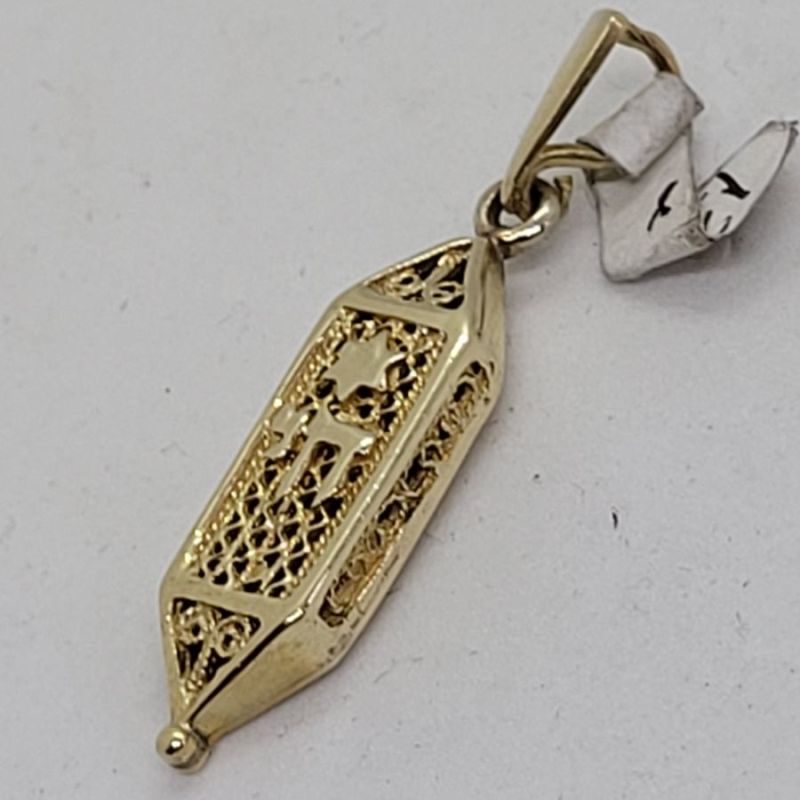 Mezuzah pendant Chai filigree - Image 9