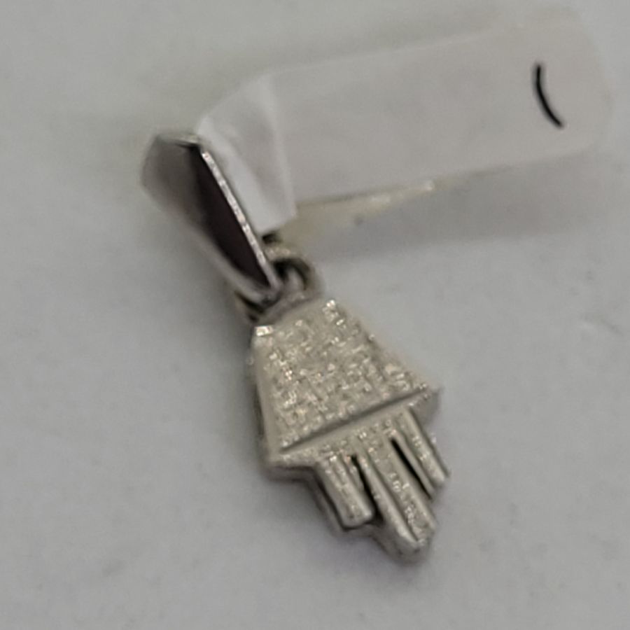 Mini Hamsa White Gold - Image 9