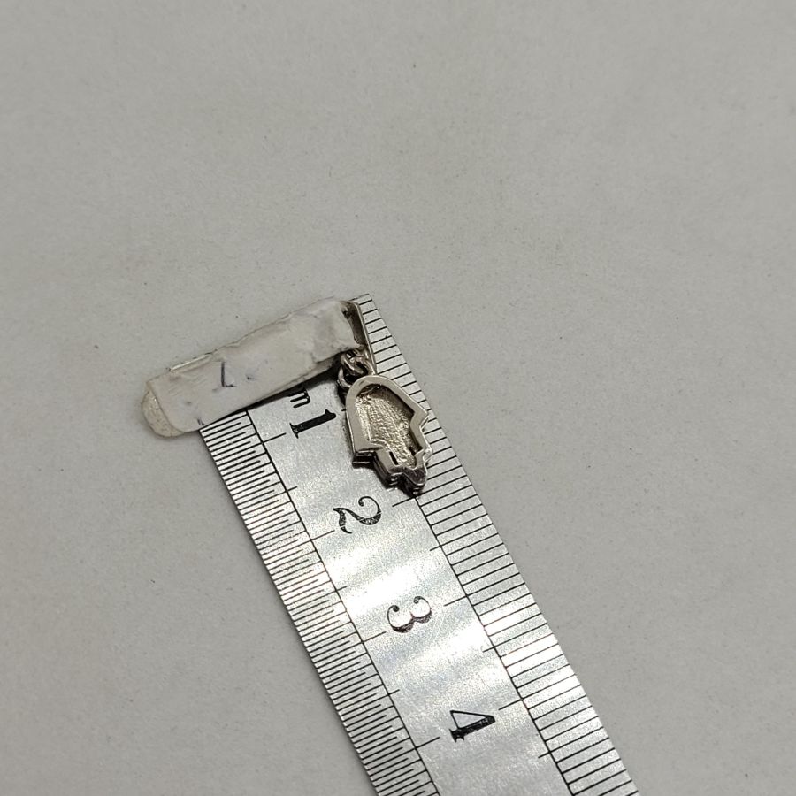 Mini Hamsa White Gold - Image 3