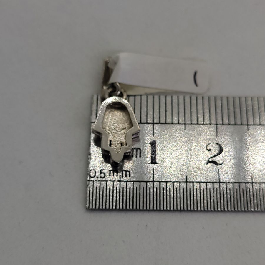 Mini Hamsa White Gold - Image 8