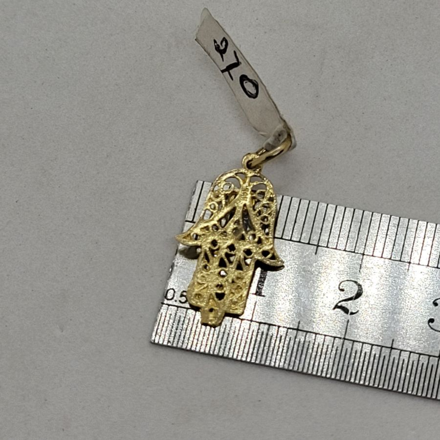 Hamsa Pendant Filigree Turquoise* - Image 3