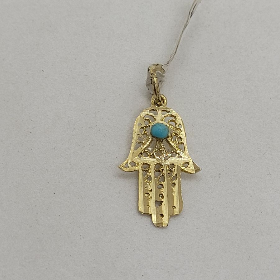Hamsa Pendant Filigree Turquoise* - Image 5