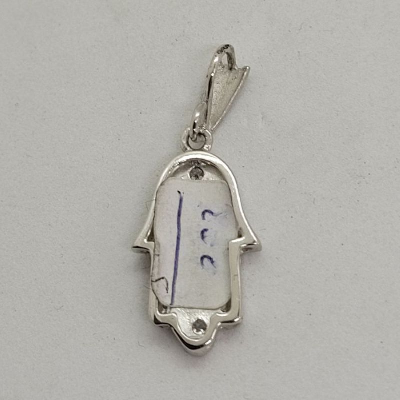 Hamsa Pendant 6 Zirconia - Image 5