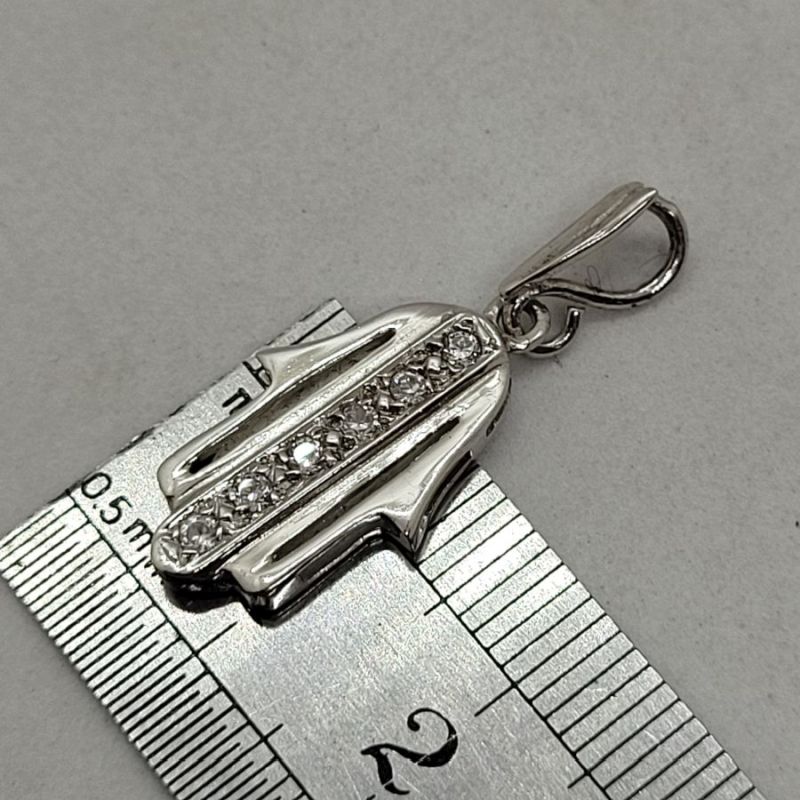 Hamsa Pendant 6 Zirconia - Image 6