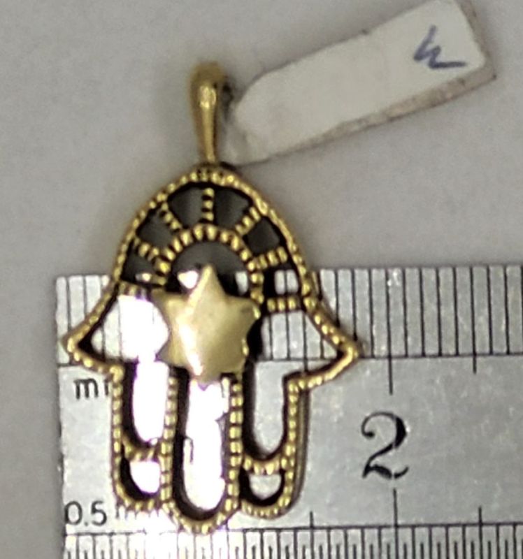 Gold Hamsa Pendant MagenDavid - Image 7