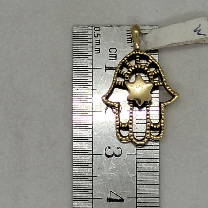 Gold Hamsa Pendant MagenDavid - Image 8