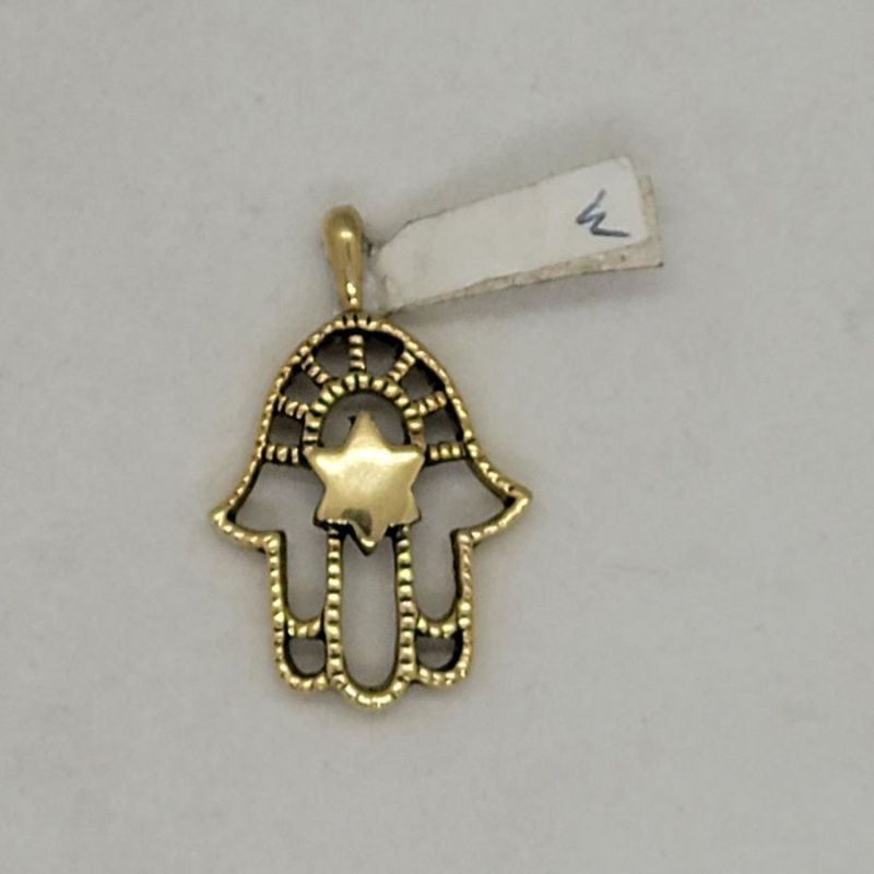 Gold Hamsa Pendant MagenDavid - Image 9