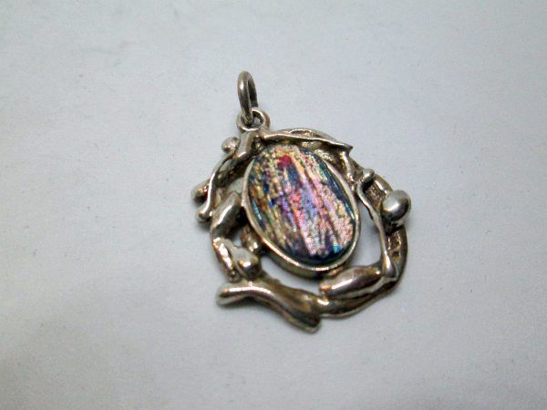 Roman Glass Abstract Pendant - Image 2