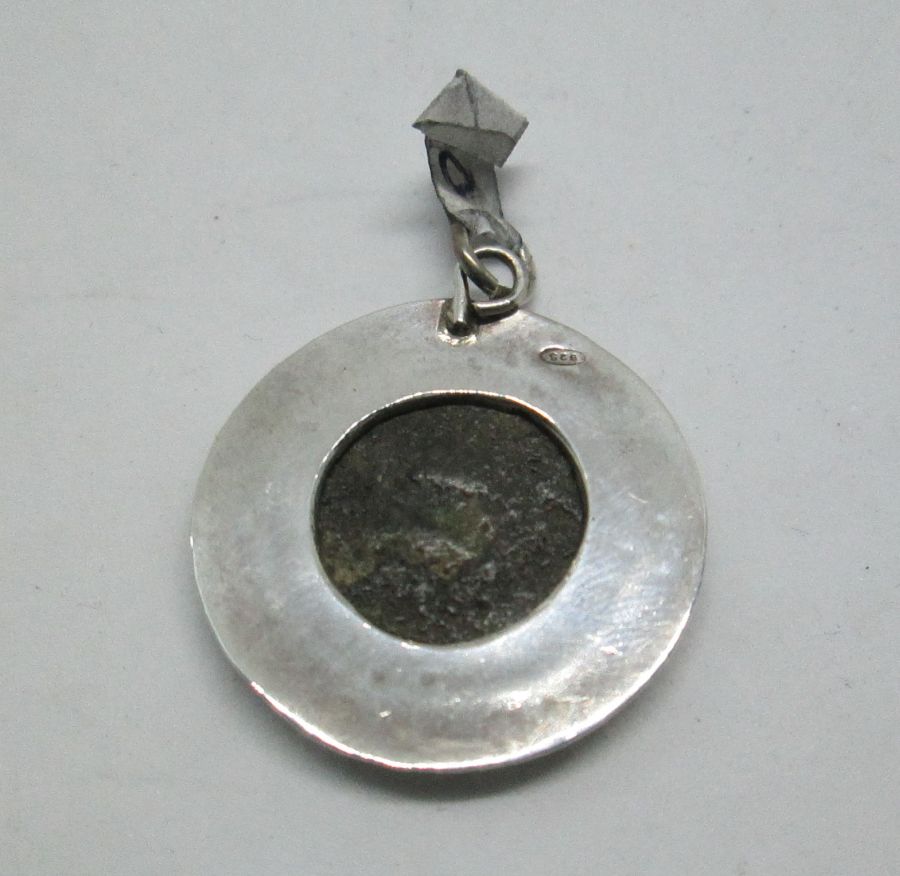 Silver Pendant Hand Hammered - Image 3