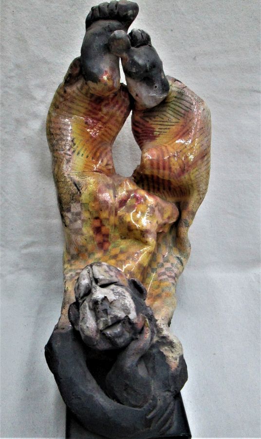 Clown Glazed Ceramic Sculpture - Image 11