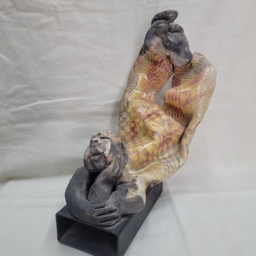 Clown Glazed Ceramic Sculpture - Image 14