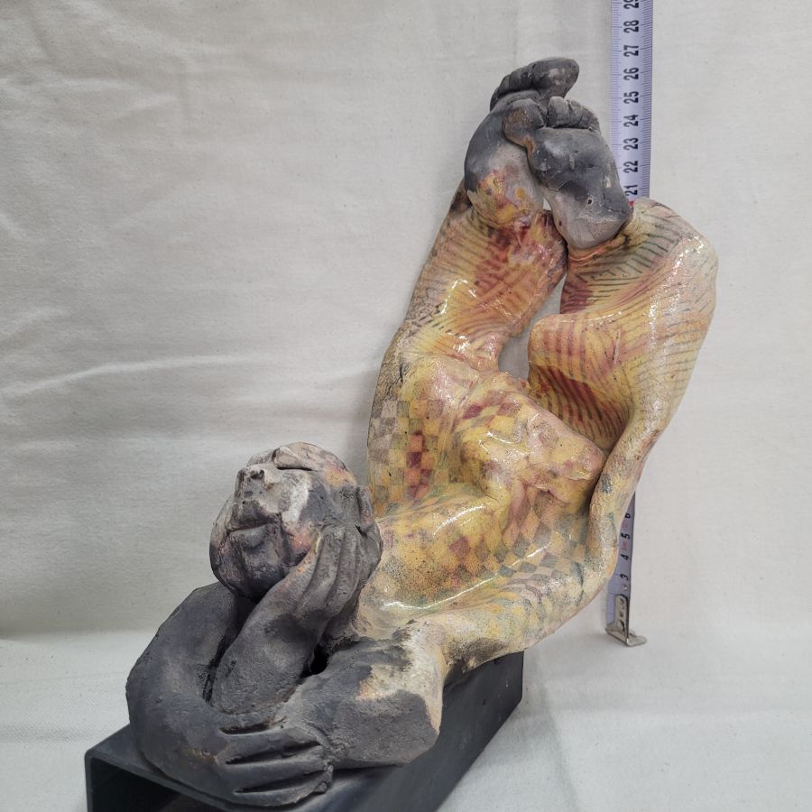 Clown Glazed Ceramic Sculpture - Image 15