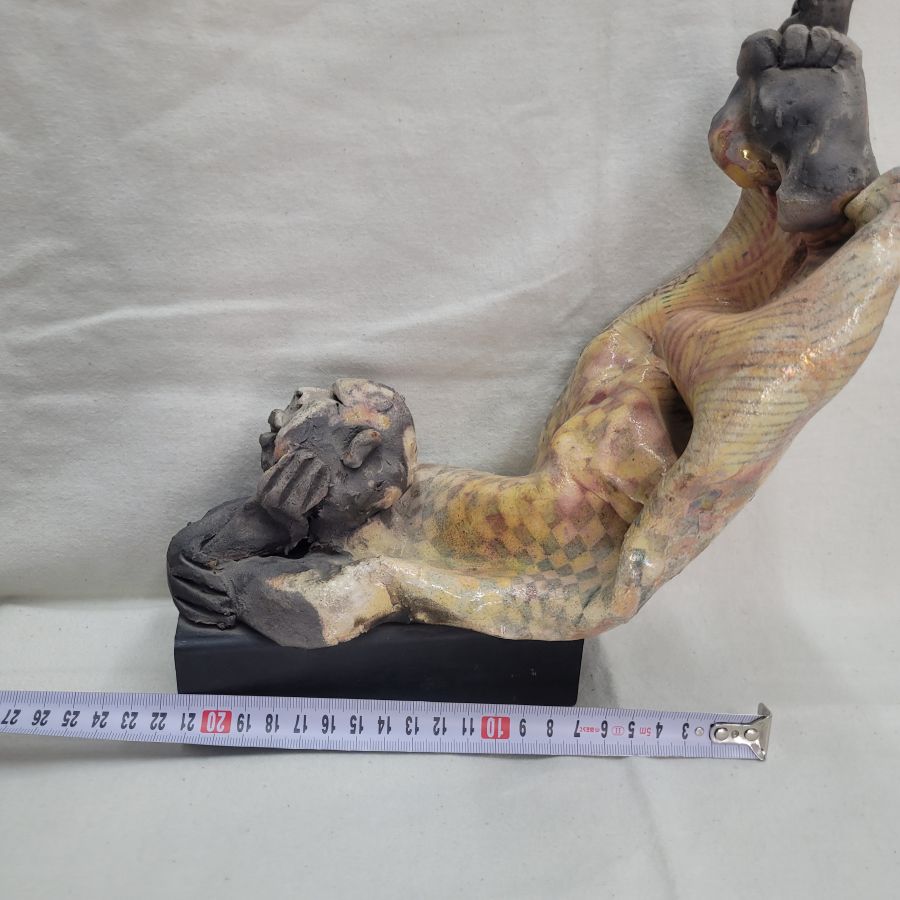 Clown Glazed Ceramic Sculpture - Image 16
