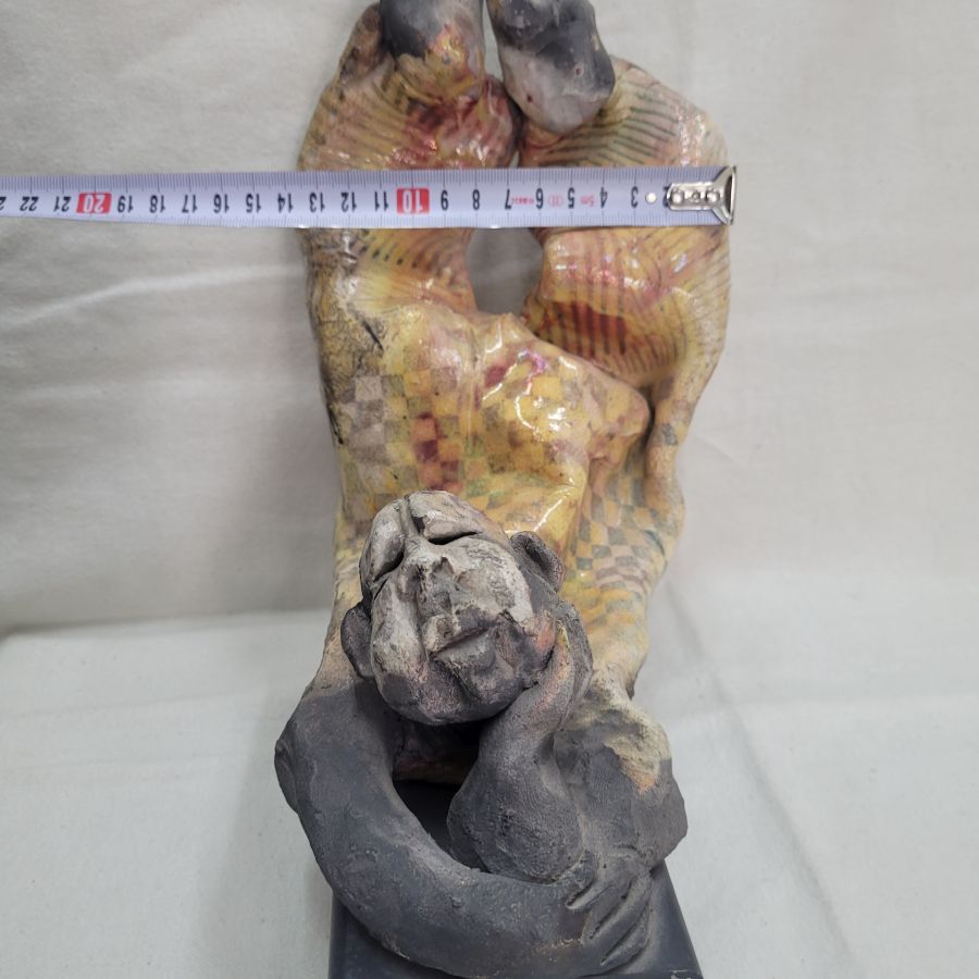 Clown Glazed Ceramic Sculpture - Image 17
