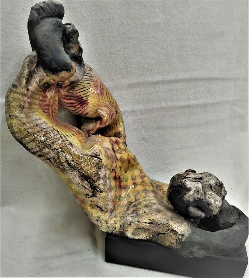 Clown Glazed Ceramic Sculpture - Image 5