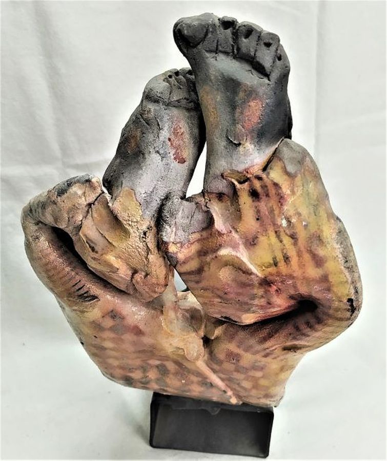 Clown Glazed Ceramic Sculpture - Image 6