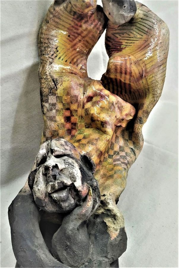 Clown Glazed Ceramic Sculpture - Image 7