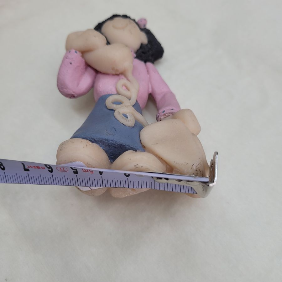 Girl Chatting Ceramic Sculpture - Image 7