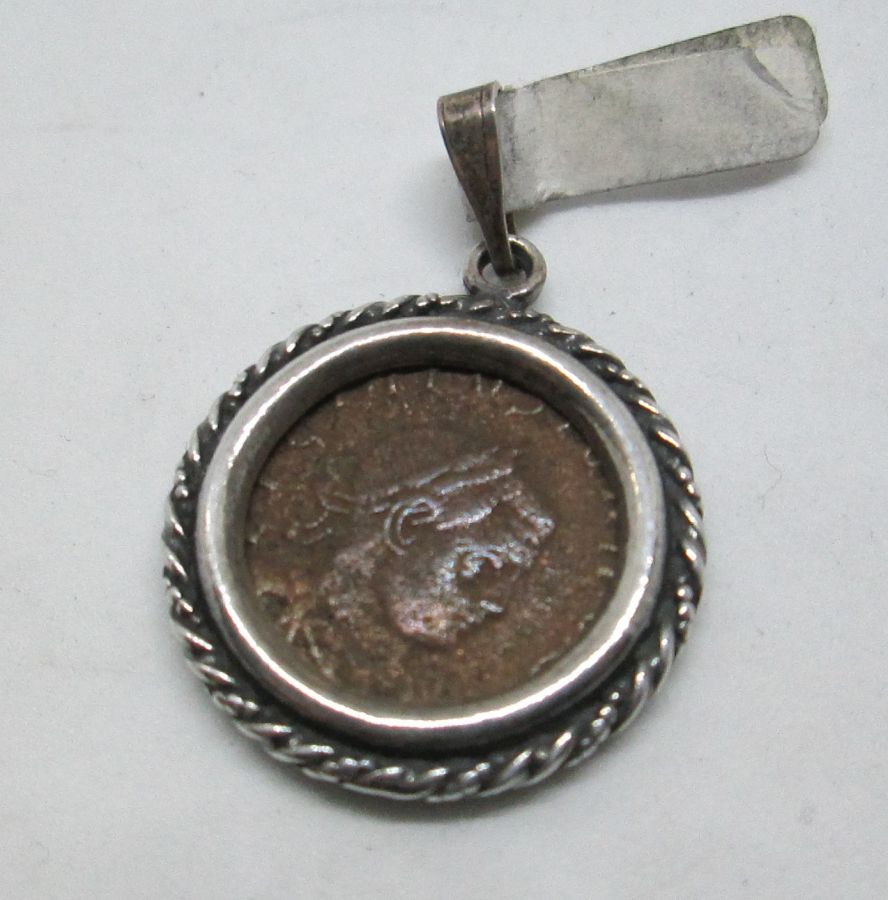 Pendant Silver Roman Coin - Image 3