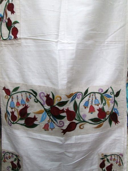 Silk Tallit Handmade Pomegranates