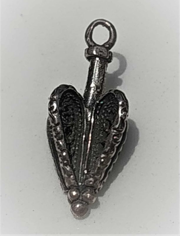 Chanuka Hanukah Dreidel Sevivon Silver Yemenite Filigree Miniature pendant handmade. It can be used as a pendant as well. Dimension 1.1 cm X 1.1 cm .