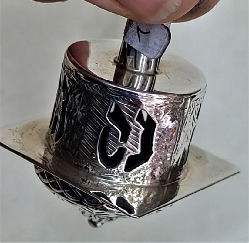 Dreidel Sterling Silver Handmade - Image 3