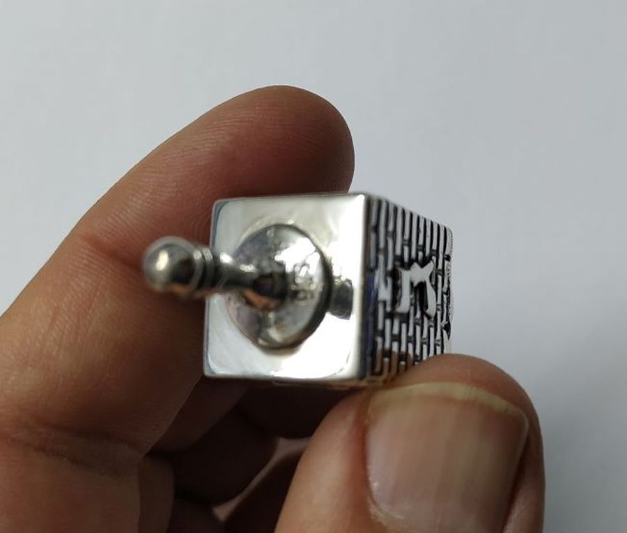 Hanukah Dreidel Silver Kotel - Image 11