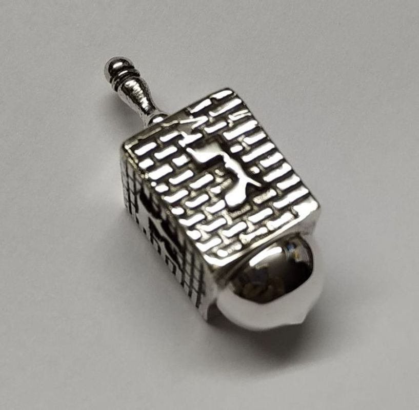 Hanukah Dreidel Silver Kotel - Image 3