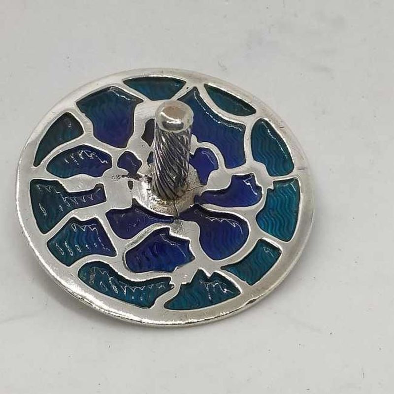 Hanukah Dreidel Enameled Blue - Image 3